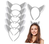 TOVINANNA 6 piezas Diademas Peluche Orejas de para Fiesta Cosplay Cumpleaños Accesorios para Fotos Niñas