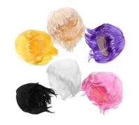 TOVINANNA 6 Piezas Pelucas Bob Sintéticas Cortas para Fiesta Cosplay y Despedidas de Soltera Accesorios Ligeros y Cómodos para Halloween y Navidad