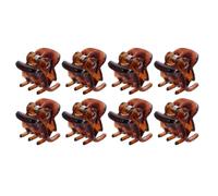 TOVINANNA 60 Mini Garras Cabello de Plástico Ps Color Café, Accesorios Pelo para Mujeres, Ornamento para Crear Peinados Hermosos