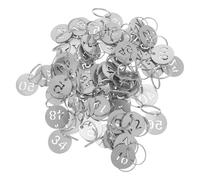 TOVINANNA 60 Piezas Charms Redondos con Identificadores Metálicos para Llaves de Oficina Dormitorio Instalación y Duradera
