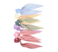 TOVINANNA 6piezas Accesorio De Cabello Coleteros Elásticos Bufandas Lazos Para Mujeres