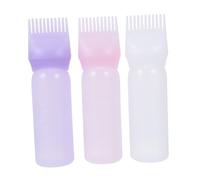 TOVINANNA 6piezas Botellas de Tinte Cabello Dientes de Peine Botellas Aplicadoras para Raíces Suministros de Peluquería para Teñir el Cabello Casa