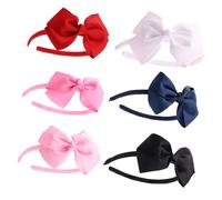 TOVINANNA 6piezas Diademas Decorativas Para Niñas Lazos Negro Accesorios De Cabello Elegantes y Confortables Para Niñas Pequeñas