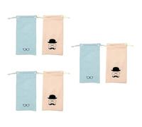 TOVINANNA 6piezas Funda De Almacenamiento Para Gafas y Ópticas Estuche De Suede Cierre De Cordón Bolsa De De Pastel