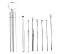 TOVINANNA 7piezas Cucharas Oídos Herramientas Prácticas Para Eliminar La Cera Oídos Con Tubo De Almacenamiento Accesorios Cera Pulidas Limpieza
