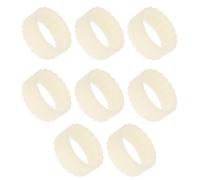 TOVINANNA 8 Anillos de Silicona para Velas Soporte Estable y Antideslizante, Accesorios Decorativos Beige para Portavelas en Fiestas y Reuniones