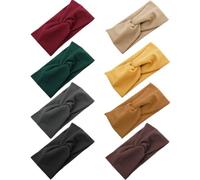 TOVINANNA 8 Bandas Elásticas Cabello de Algodón y Goma, Diademas Multifuncionales para Ejercicios y Actividades de Ocio, Paquete de 8 Unidades Portátiles