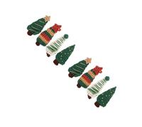 TOVINANNA 8 Piezas Clips de Pelo Navideños de Lana Tejida Clips para Flequillo con Diseño de Árbol de Navidad Broches Suaves y Duraderos para Niñas y Bebés Fiestas