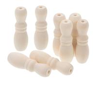 TOVINANNA 8 Piezas Perilla de Cordón para Persianas Extremo del Cordón de Tracción Beige Madera, para Cortinas y Estores, Accesorio de Decoración