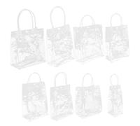 TOVINANNA 8 Piezas storage bags tote bags shopper bag travel bag resellable juguete bolsas celofán bolso de mano bolsa de de mano bolsos de mano de polivinilo Transparent