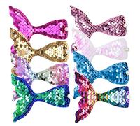 TOVINANNA 8piezas Diademas De Sirena Lentejuelas Brillantes Para Niñas Accesorios De Pelo Elegantes y Coloridos Para Fiestas y Celebraciones