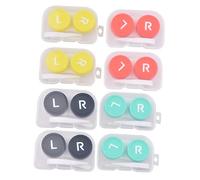 TOVINANNA 8piezas Estuche De Lentes De Contacto Portátil Caja De Almacenamiento Transparente para Viajes y Uso Diario Protección De Lentes Color