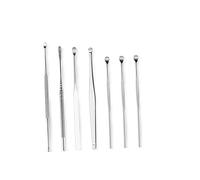 TOVINANNA 8piezas Limpiador De Oídos De Acero Inoxidable Extractor De Cerumen Para Eliminar La Cera Del Oído Para Uso Doméstico