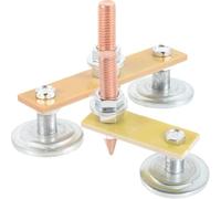 TOVINANNA Abrazadera de Tierra Magnética para Soldador, 2 Piezas, Cabeza de Hierro Galvanizado, Accesorios de Soldadura, Imán de Soldadura Fuerte para Conexión y Fijación en Superficies