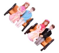 TOVINANNA Adornos para Parejas de Plástico 2 Piezas Vestido de Novia en Colores y y Decoración Romántica para Hogar y Coche Obsequio Original para Bodas y Novios