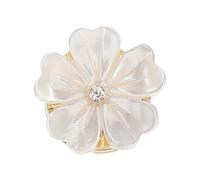 TOVINANNA Alfiler Pin Flor Magnético de Concha Natural, Ligero y Resistente, Diseño Delicado para Bufandas y Sombreros en Fiestas y Festivales