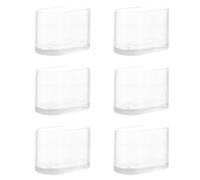 TOVINANNA Almohadillas Antideslizantes para Patas de Muebles Transparentes Protectores Gruesos para Patas de Sillas y Mesas Ovalados 20X40 MM Juego de 24 Unidades Ideales para Proteger