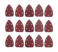 TOVINANNA Almohadillas Triangulares de Lija para Lijadora de Ratón Surtido de 50 Hojas 5 Agujeros Granos 60/80/120/180/240 Papel de Lija con Sujeción de Gancho para Lijado y Pulido