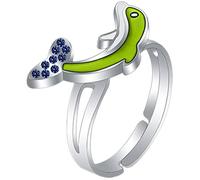 TOVINANNA Anillo De Emoción De Delfín Para Mujer y Niño, Aleación Ligera, Anillo Ajustable Que Cambia De Color Temperatura, Accesorio Divertido Para Fiestas y Uso Diario