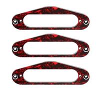 TOVINANNA Anillo de Montaje Estilo Tl de Celuloide Rojo 3 Piezas Accesorios para DIY y Personalizar Guitarras para Pastilla de Guitarra Eléctrica para Pastilla de Bobina Simple
