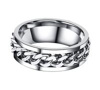 TOVINANNA Anillo De Tránsito Llave Hombre Chicos Tamaño Edad De Adolescencia Anillos Con Estilo Dedo Acero Anillo De