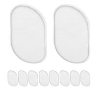 TOVINANNA Aplicador de Maquillaje Transparente de Silicona en Forma de Hoja, Esponja No Absorbente para Base y Polvos Sueltos, Pack de 12 Unidades, Mini Borla Flexible para Rostro, Uso