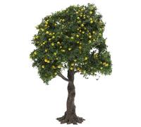 TOVINANNA Árbol Miniatura Modelo de Paisaje 12 CM Accesorio para Microescenas de Mesa de Arena Árbol Frutal Hojas Verdes y Frutos Amarillos Adorno Realista para Bricolaje y Decoración
