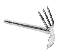 TOVINANNA Azada de Acero Inoxidable Azada Pequeña de Mano para Jardinería y Cultivo de Hortalizas en Casa, Plata, para Deshierbar, Labrar Tierra y Trasplantar Bonsáis