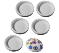 TOVINANNA Bandejas para Mezclar Pigmentos de Acuarela Redondas de Cerámica, Juego Apilable Placa Mezcladora de Colores para Pintura Artística en Casa