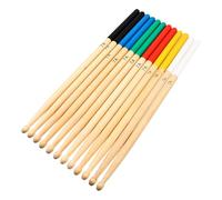 TOVINANNA Baquetas de Madera 7A Antideslizantes 6 Pares Multicolor para Batería Electrónica y Acústica Accesorio Ligero para Percusión Práctica Diaria y Conciertos