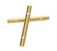 TOVINANNA Barras de Trémolo de Metal para Guitarra Eléctrica, 2 Unidades Doradas, Accesorios Compatibles con Sistemas de Trémolo Simple y Doble, Retención de Cuerdas para Ajuste de Tono