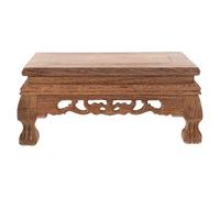 TOVINANNA Base de Exhibición para Estatua de Buda en Madera de Pollo Alas Soporte Rectangular de Madera Maciza 195X125X8 CM Soporte para Plantas Interior y Macetas Expositor Artesanal