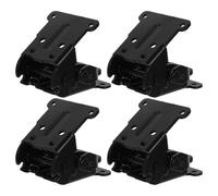 TOVINANNA Bisagra Plegable de Acero Inoxidable 4 Unidades Resorte Autoblocante 0/90/180° Soporte de Patas Plegables para Muebles y Camas Color Negro Juego Tornillos Adecuado para