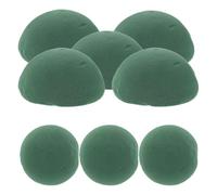 TOVINANNA Bloques de Espuma Floral Seca Verde Redonda 8 Piezas para Manualidades y Arreglos, Material Espuma Adecuado para Flores Artificiales y Ramos Decorativos