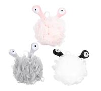 TOVINANNA Bolas de Baño Exfoliantes Paquete de 3 Unidades Hechas de Pu y Pe Diseño Adorable para Limpieza Delicada y Eliminación de Piel Muerta para Cuerpo