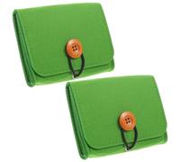 TOVINANNA Bolsa De Aceites Esenciales Multifuncional 2 Unidades Tamaño Compacto Color Verde Crema Ligera para Mujeres Almacenamiento y Viaje