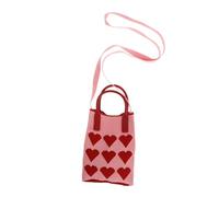 TOVINANNA bolsa de teléfono móvil carteras pequeñas bolso llave forma o del teléfono celular mini s vagabundos tejido a de verano poliéster rosa