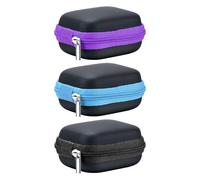 TOVINANNA Bolsa de Transporte para Aceites Esenciales 6 Frascos Roll-On 5 Ml Estuche Rígido EVA Resistente a Golpes Organizador Compacto y Portátil para Viaje Set 3 Piezas Azul Morado