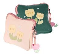 TOVINANNA Bolsa para Toallas Sanitarias y Tampones para Mujer, 2 Piezas, Ligera y Multiusos de Algodón y Lino, Adecuado para Uso en Interiores y Oficina