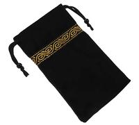 TOVINANNA Bolsa Portátil de Terciopelo Negro para Almacenamiento de Cartas de Tarot, Fácil de Llevar y Proteger Dados y Piezas de Juego Hogar