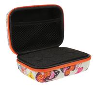 TOVINANNA Bolsa Portátil para Botellas de Aceite Esencial 12 Compartimentos 15 Ml, Estuche Organizador Naranja Cremallera para Viaje, Almacenamiento de Aceites Esenciales y Esmaltes de Uñas