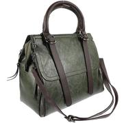 TOVINANNA Bolso Bandolera Retro de Mujer en Pu Verde, Elegante Moda, Gran Capacidad para Trabajo y Escuela, Bolso de Hombro Versátil y Estiloso