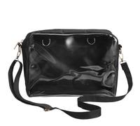 TOVINANNA Bolso Bandolera Transparente, Bolso de Mano Transparente, Estilo Japonés, Tela Oxford Negra, Correa Ajustable, Resistente al Desgaste, para Mujer, Uso Diario y Viaje