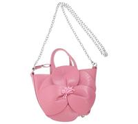 TOVINANNA Bolso de cubo para el banquete bolso informal bolsa de hombro bolsa crossbody floral bolso bombonera tipo bandolera bolsos tipo cubo pequeños bolso de cuerpo PU rosa