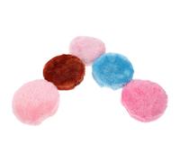 TOVINANNA Borla para Polvos Faciales 5 Piezas 90x30 Mm, Aplicador Maquillaje Suave de Pelo Largo, Borla Fijadora de Polvos Sueltos para Colorete y Base, Uso Facial Profesional