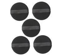 TOVINANNA Borlas De Polvo Negras 5 Piezas Esponjas Para Base De Maquillaje Sin Látex Profesionales Para Salón Hogar y Viajes