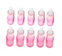 TOVINANNA Botella de Aceite Esencial de Vidrio Rosa de Gotero para Aceites Esenciales Contenedor de Viaje para Subenvases