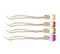 TOVINANNA Botella de Spray de Perfume Vacía para Coche Diseño Colgante, Vidrio y Madera, Recargable, 10 Piezas para Adornar el Interior del Automóvil Color Aleatorio