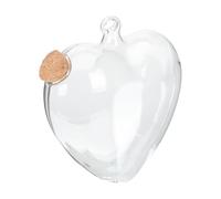 TOVINANNA Botella Transparente de Vidrio 16cm Tapa de Corcho para Manualidades Diy, Decoración de Paisaje Colgante Forma de Estrella, Recipiente Vacío para Plantas y Arte Creativo