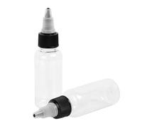 TOVINANNA Botellas de Plástico Transparentes para Pigmento Vacías 30 Ml, Pack de 10 Botellas con Diseño Sellado para Almacenamiento, Pigmentos y Líquidos